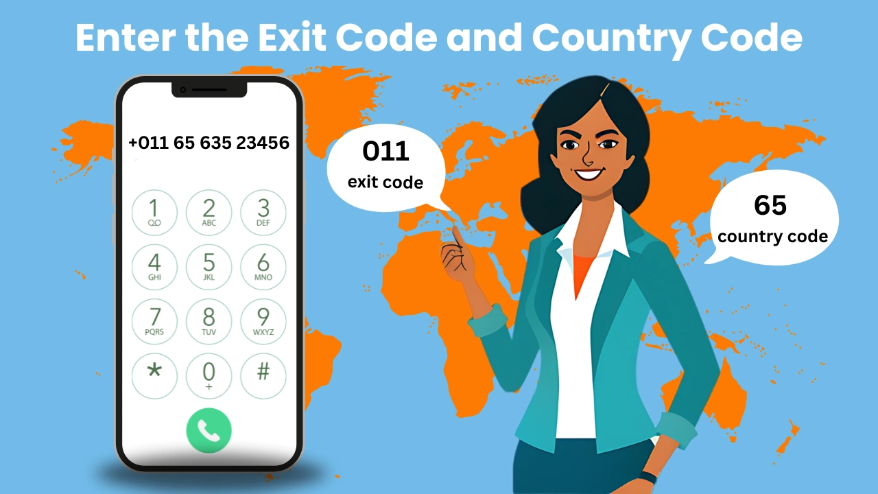 Masukkan Kod Keluar dan Kod Negara 